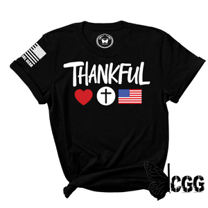 Thankful Tee Xs / Black Unisex Cut Cgg Perfect Tee