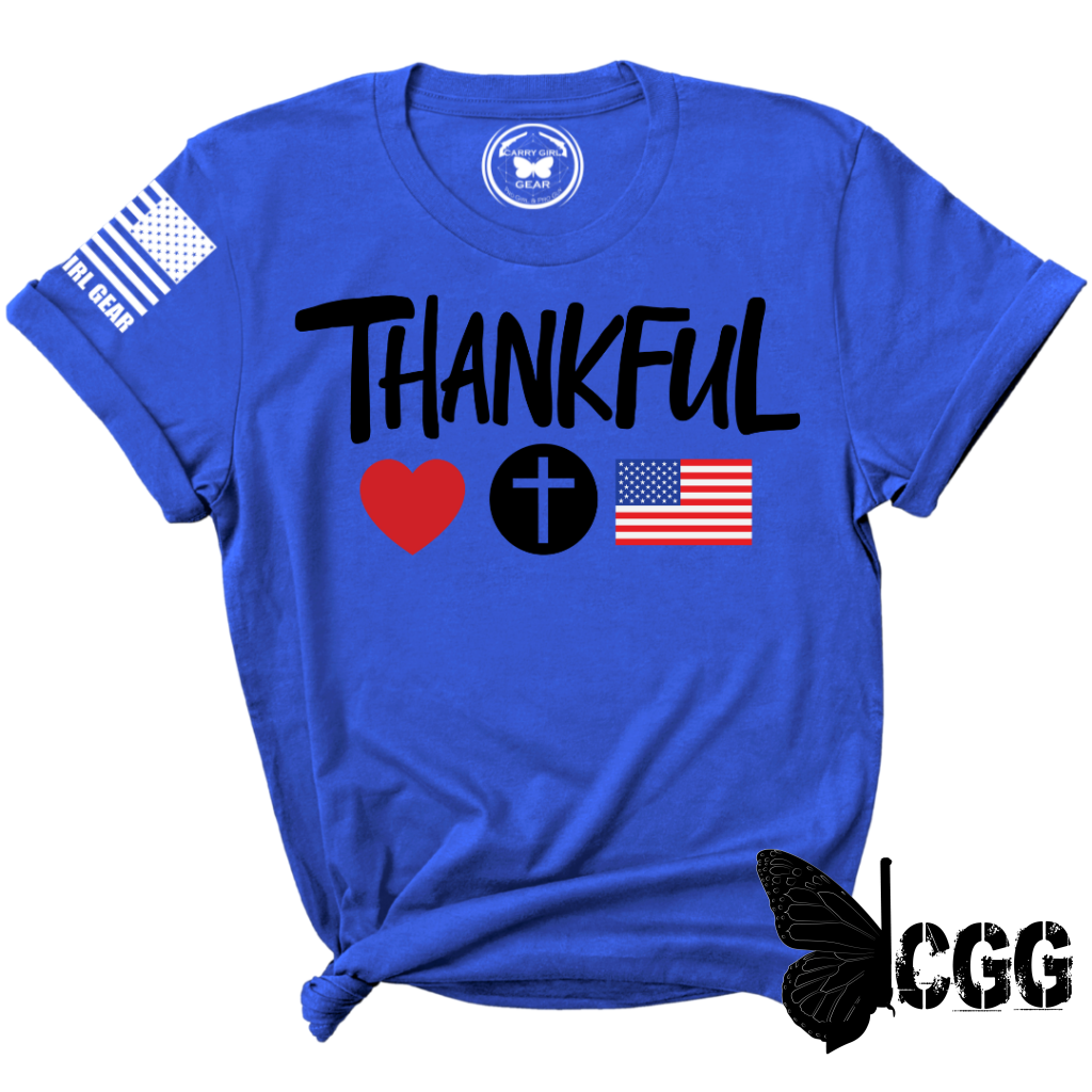 Thankful Tee Xs / Royal Blue Unisex Cut Cgg Perfect Tee