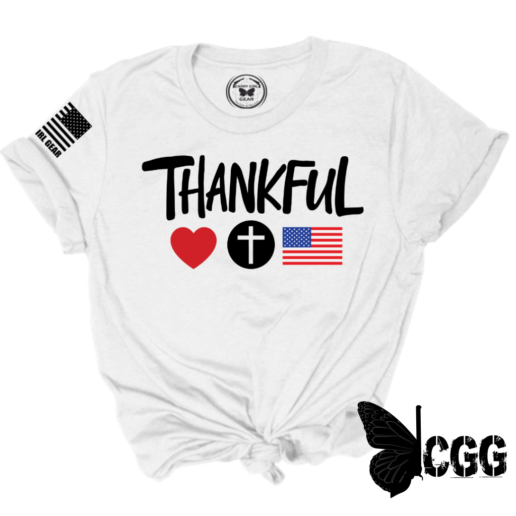 Thankful Tee Xs / White Unisex Cut Cgg Perfect Tee