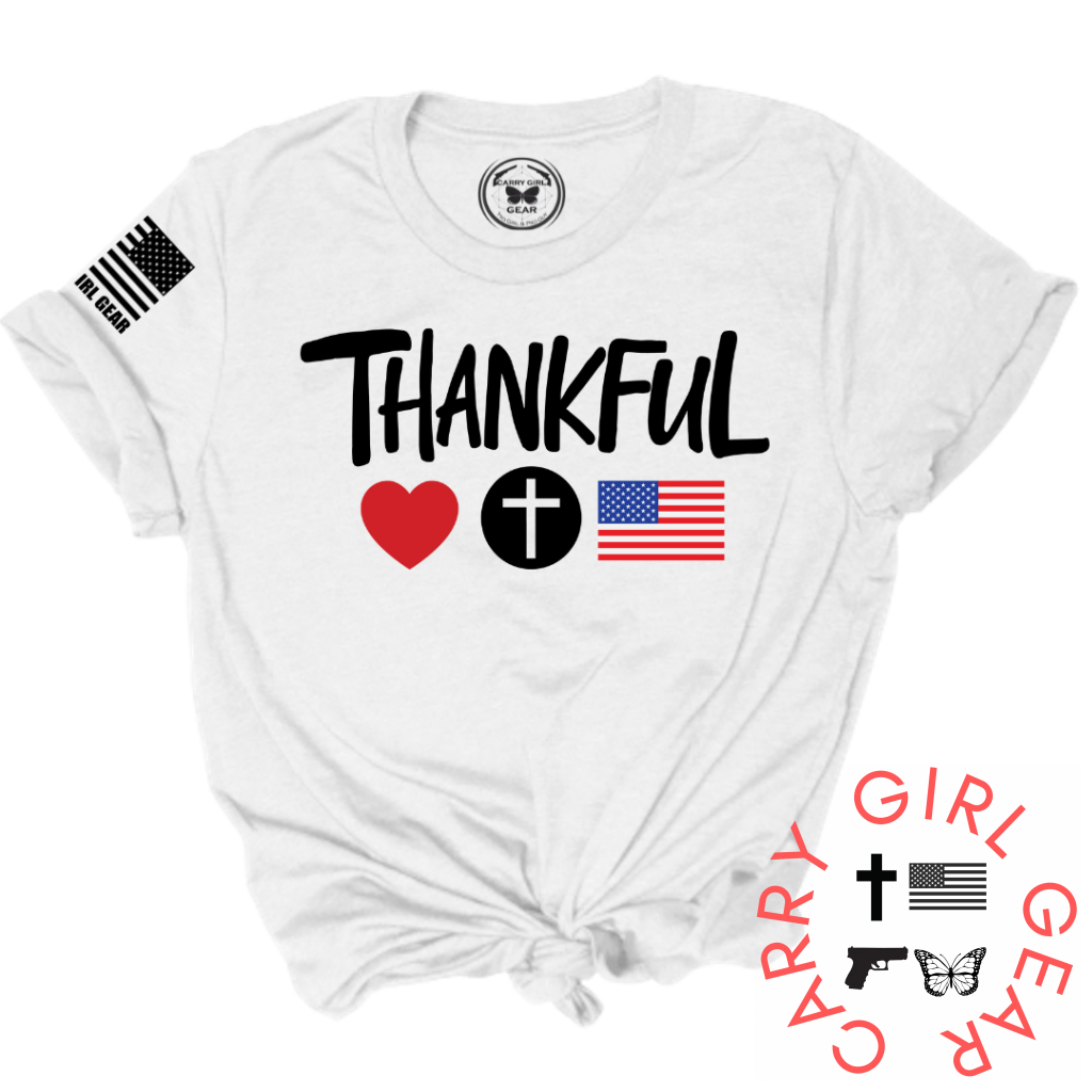 Thankful Tee Xs / White Unisex Cut Cgg Perfect Tee