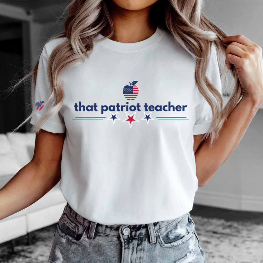 THAT PATRIOT TEACHER TEE White / XS / UNISEX TEE T-Shirts