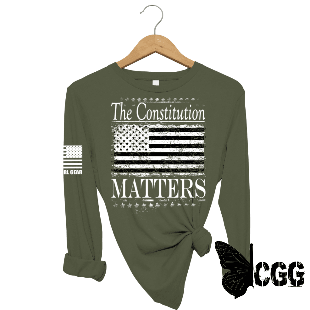 The Constitution Matters Long Sleeve Olive / Xs