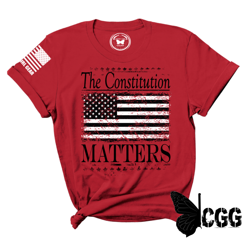 The Constitution Matters Tee Xs / Red Unisex Cut Cgg Perfect Tee