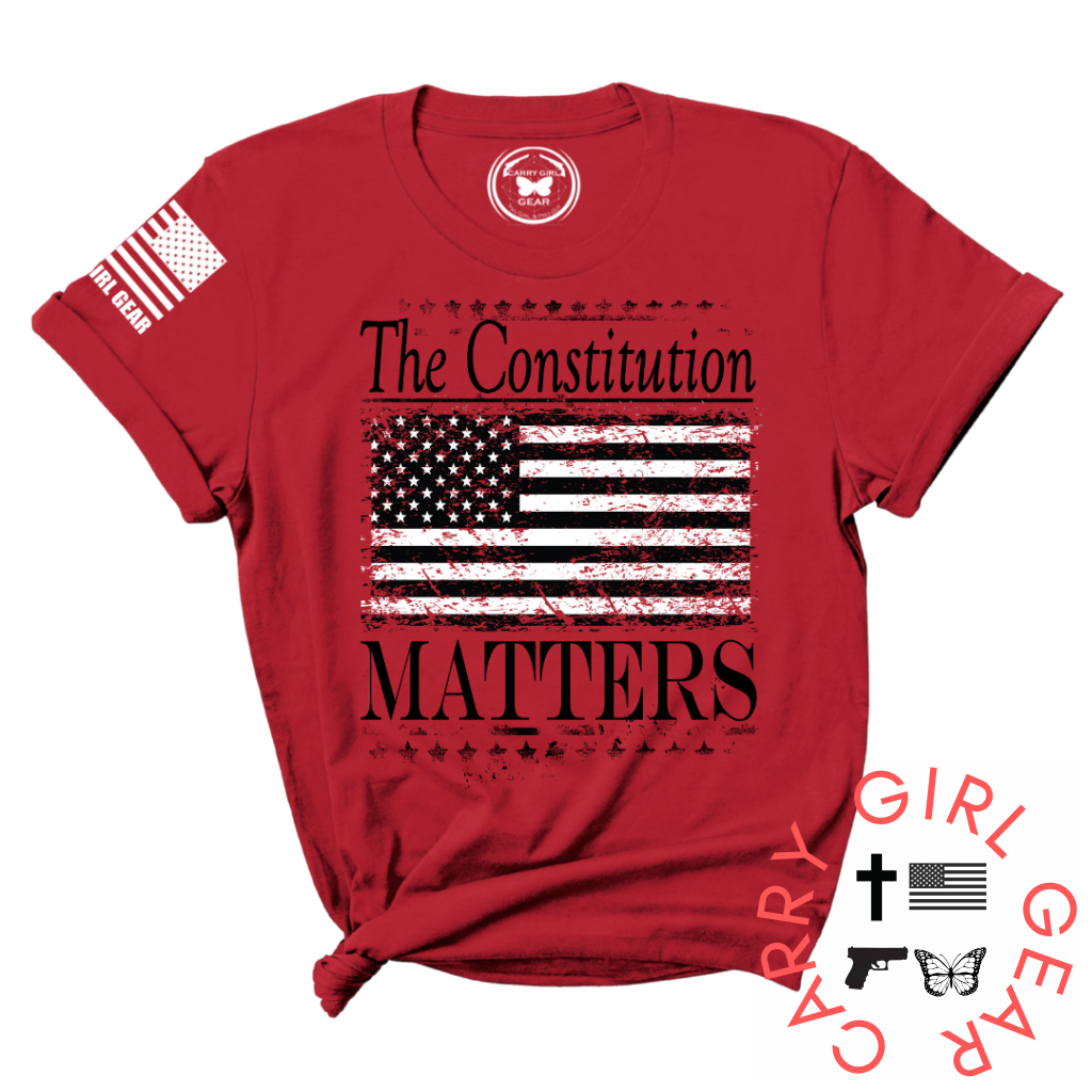 The Constitution Matters Tee Xs / Red Unisex Cut Cgg Perfect Tee