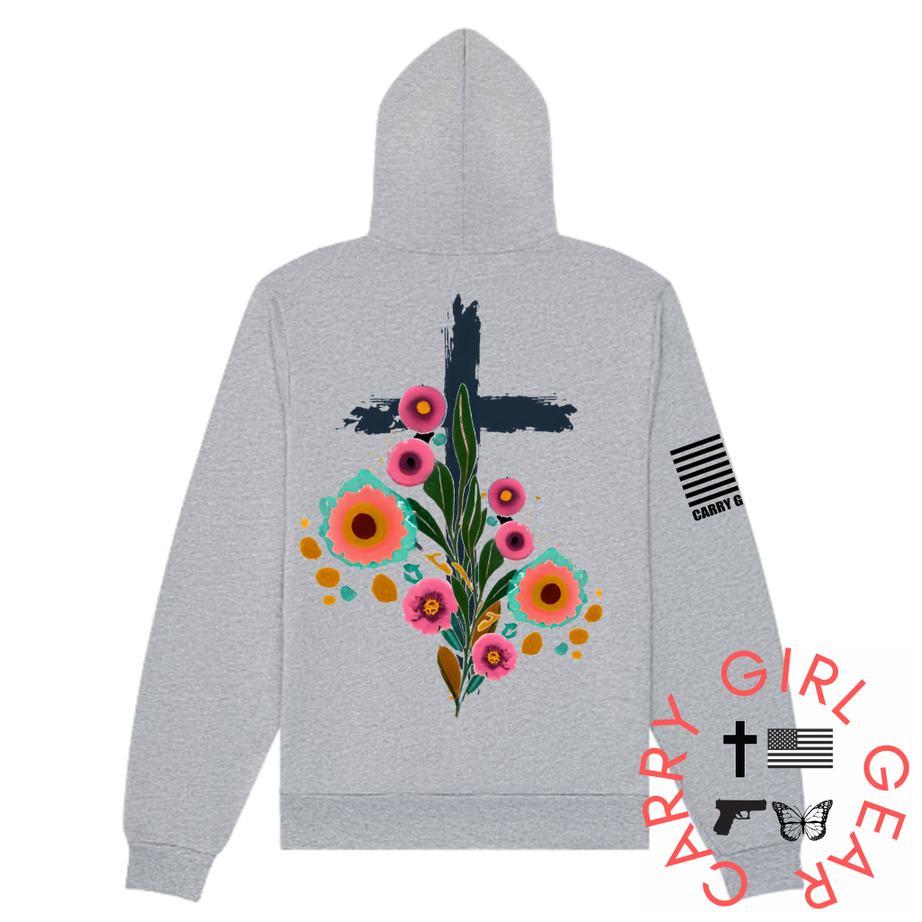The Cross Hoodie Hoodie Pullover / Gray Xs
