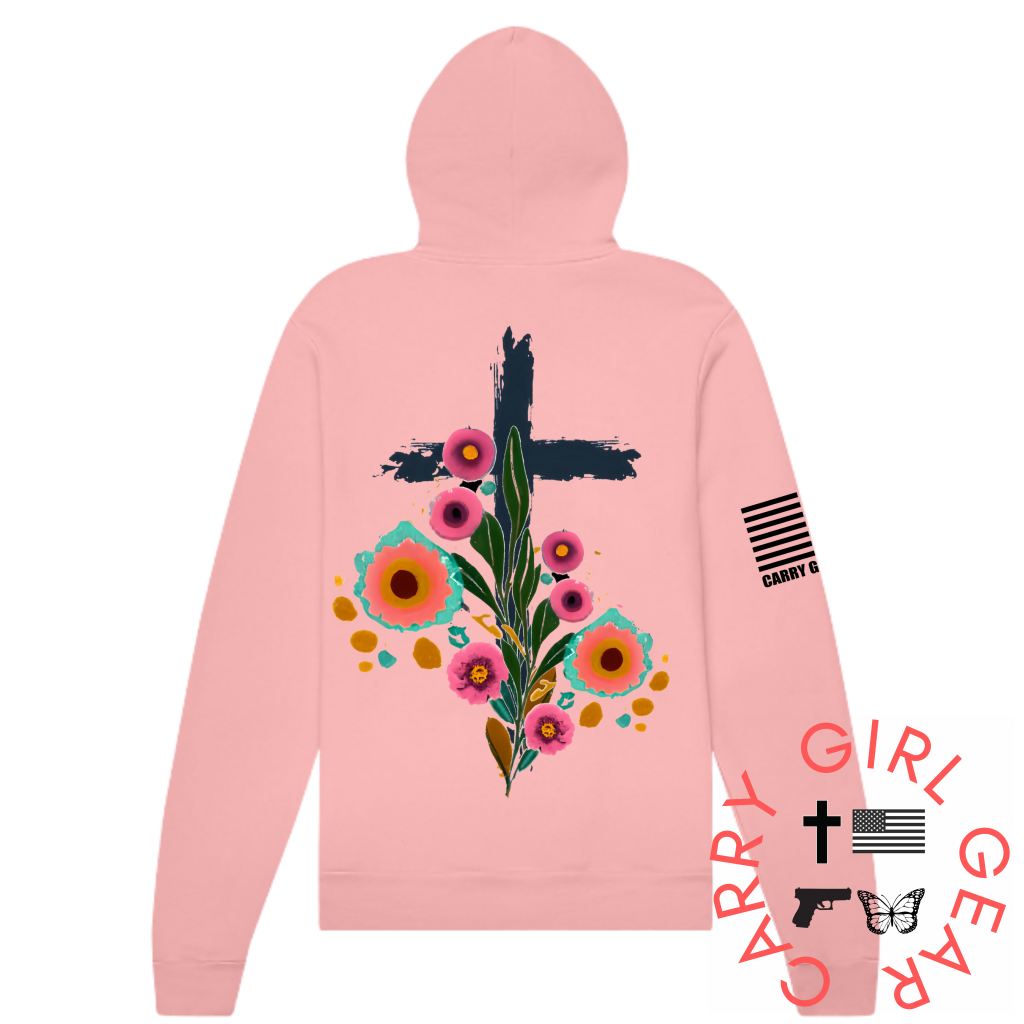 The Cross Hoodie Hoodie Pullover / Pink Xs