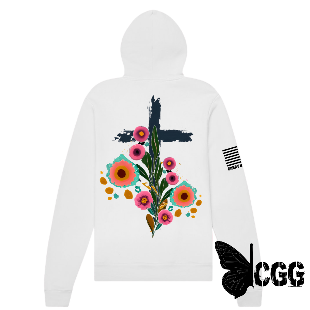 The Cross Hoodie Hoodie Pullover / White Xs