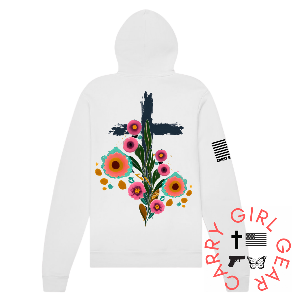 The Cross Hoodie Hoodie Pullover / White Xs