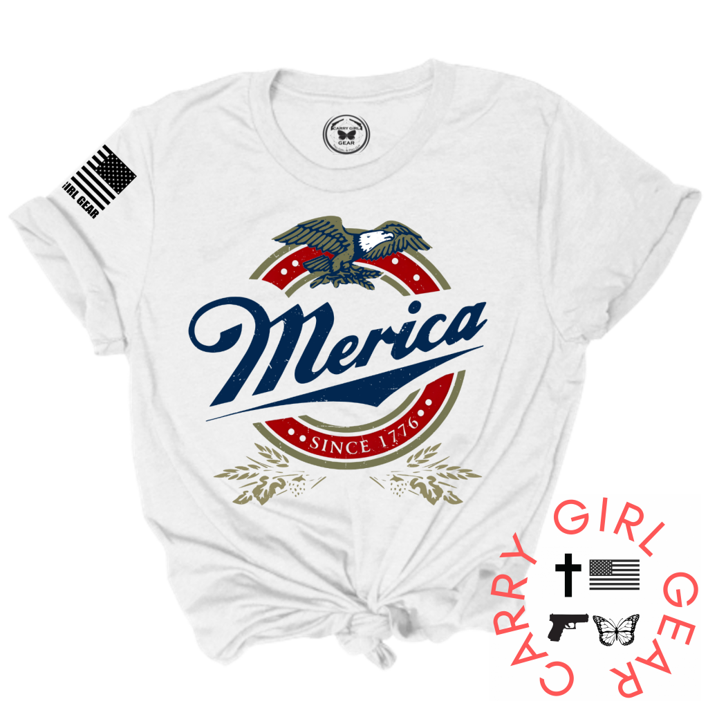 THE MERICA TEE XS / WHITE / UNISEX CUT CGG PERFECT TEE