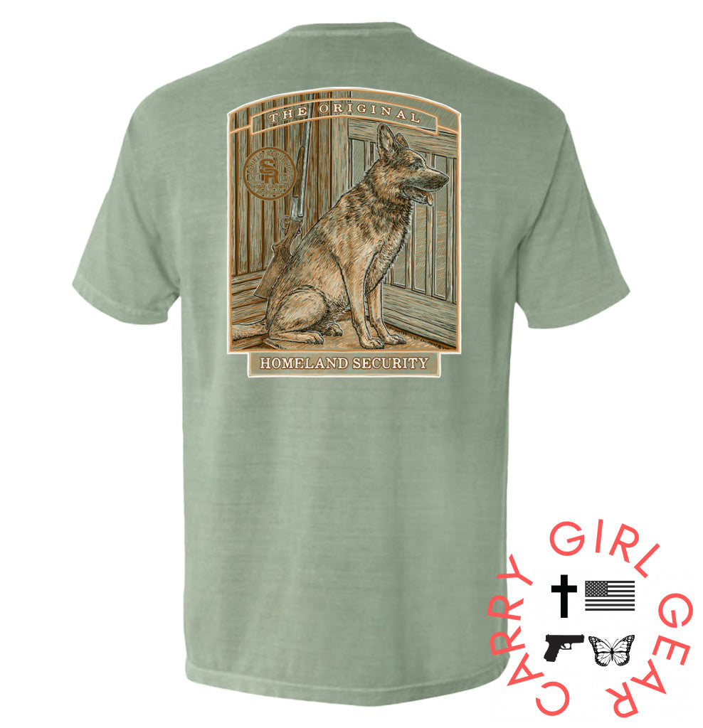 The Original Homeland Security Bay / S Comfort Colors Pocket Tee Nc - Apparel