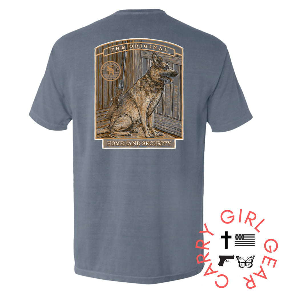 The Original Homeland Security Blue Jean / S Comfort Colors Pocket Tee Nc - Apparel