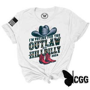 The Outlaw & Hillbilly Tee Xs / White Unisex Cut Cgg Perfect