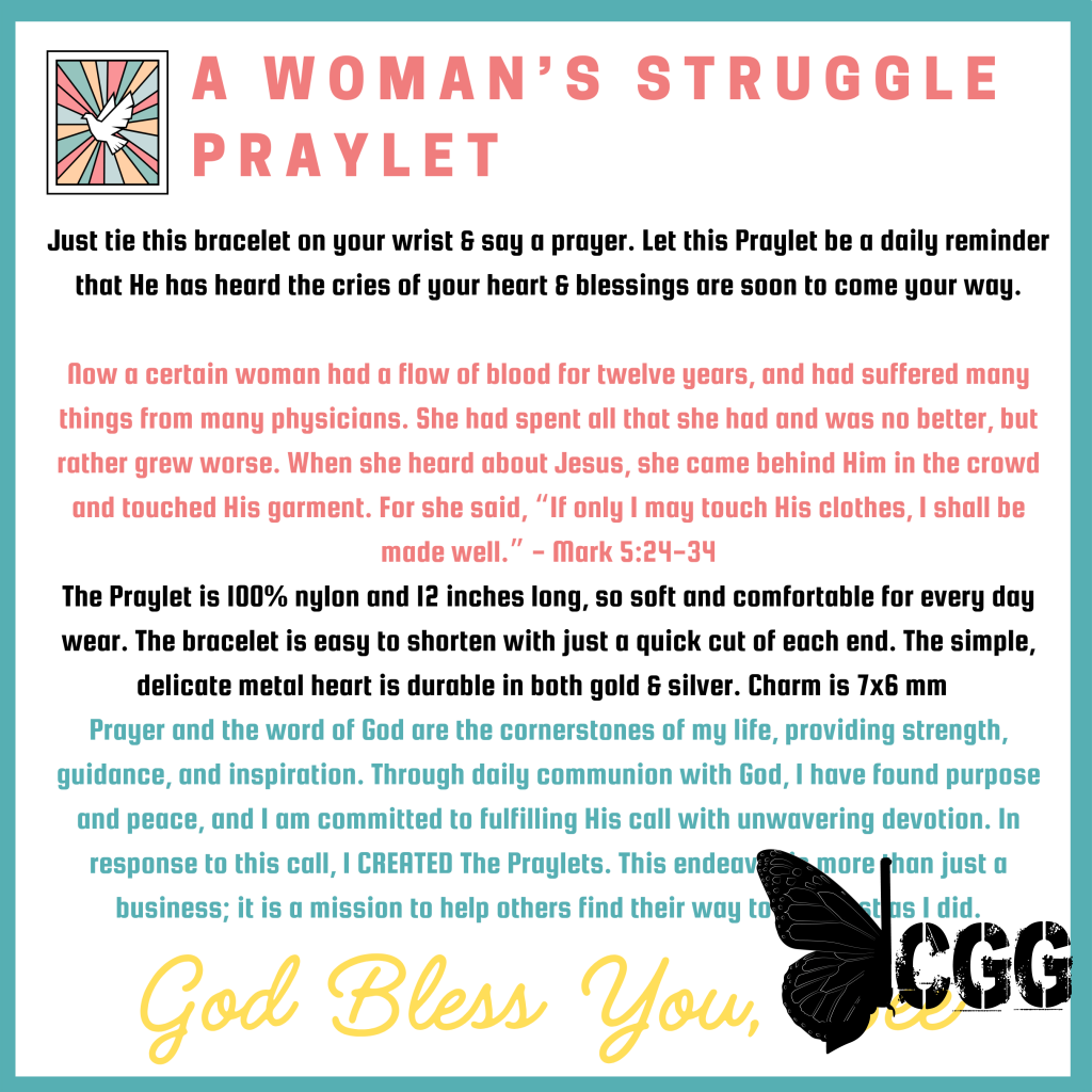 The Woman’s Struggle Praylet Bracelet