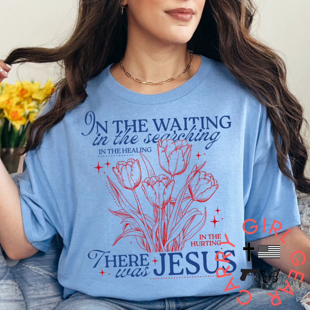 THERE WAS JESUS TEE SM / BLUE / UNISEX CUT CGG PERFECT TEE