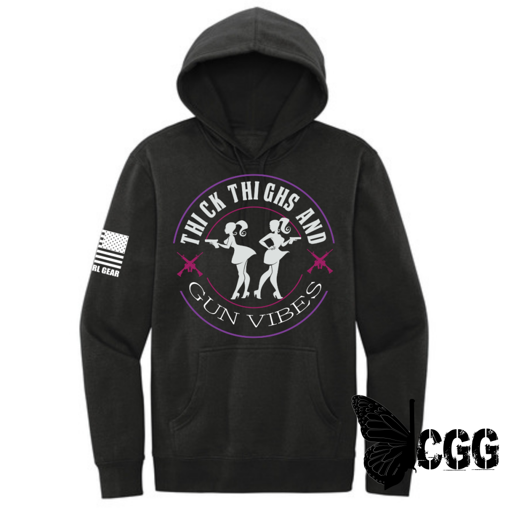 Thick Thighs Hoodie Xs / Black