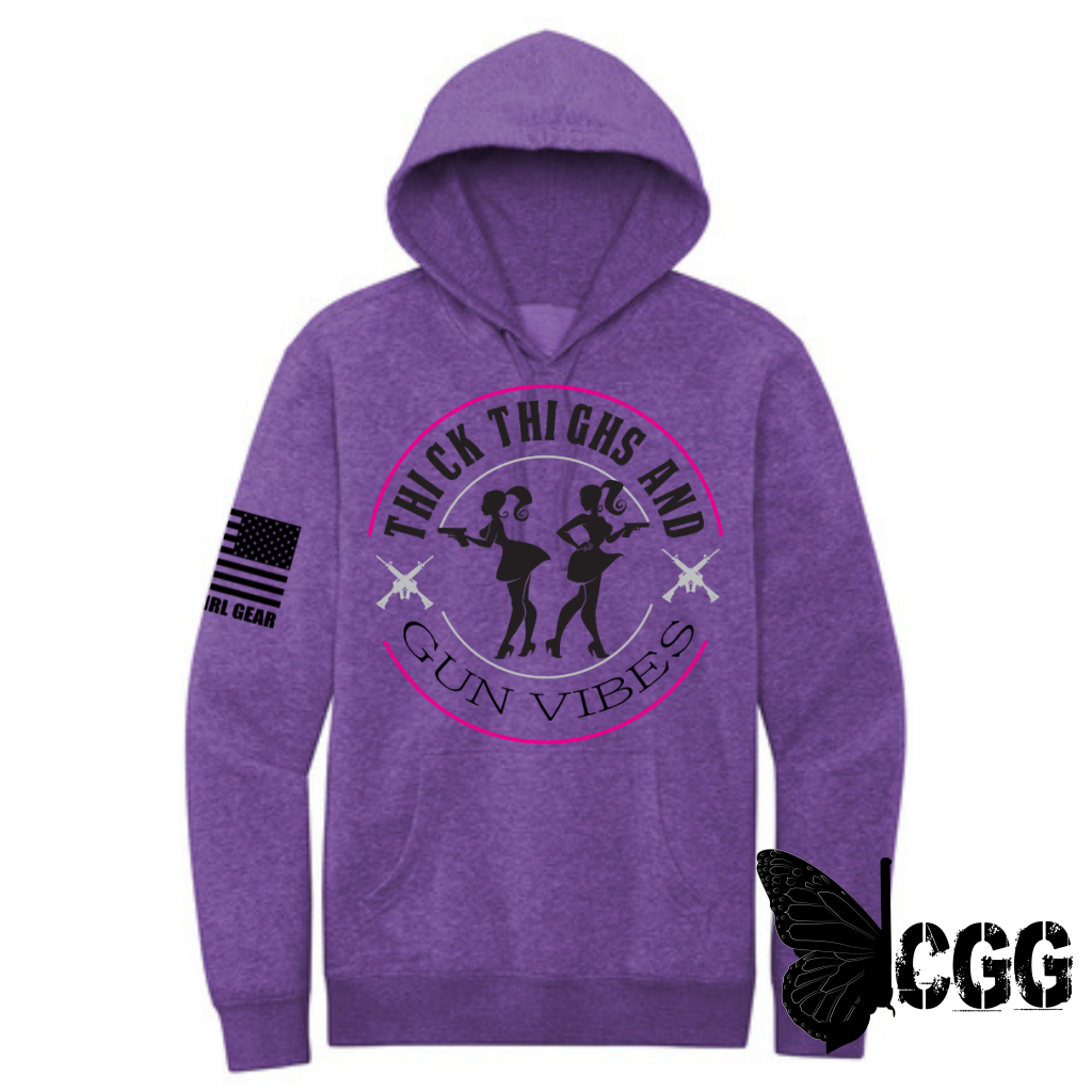 Thick Thighs Hoodie Xs / Purple