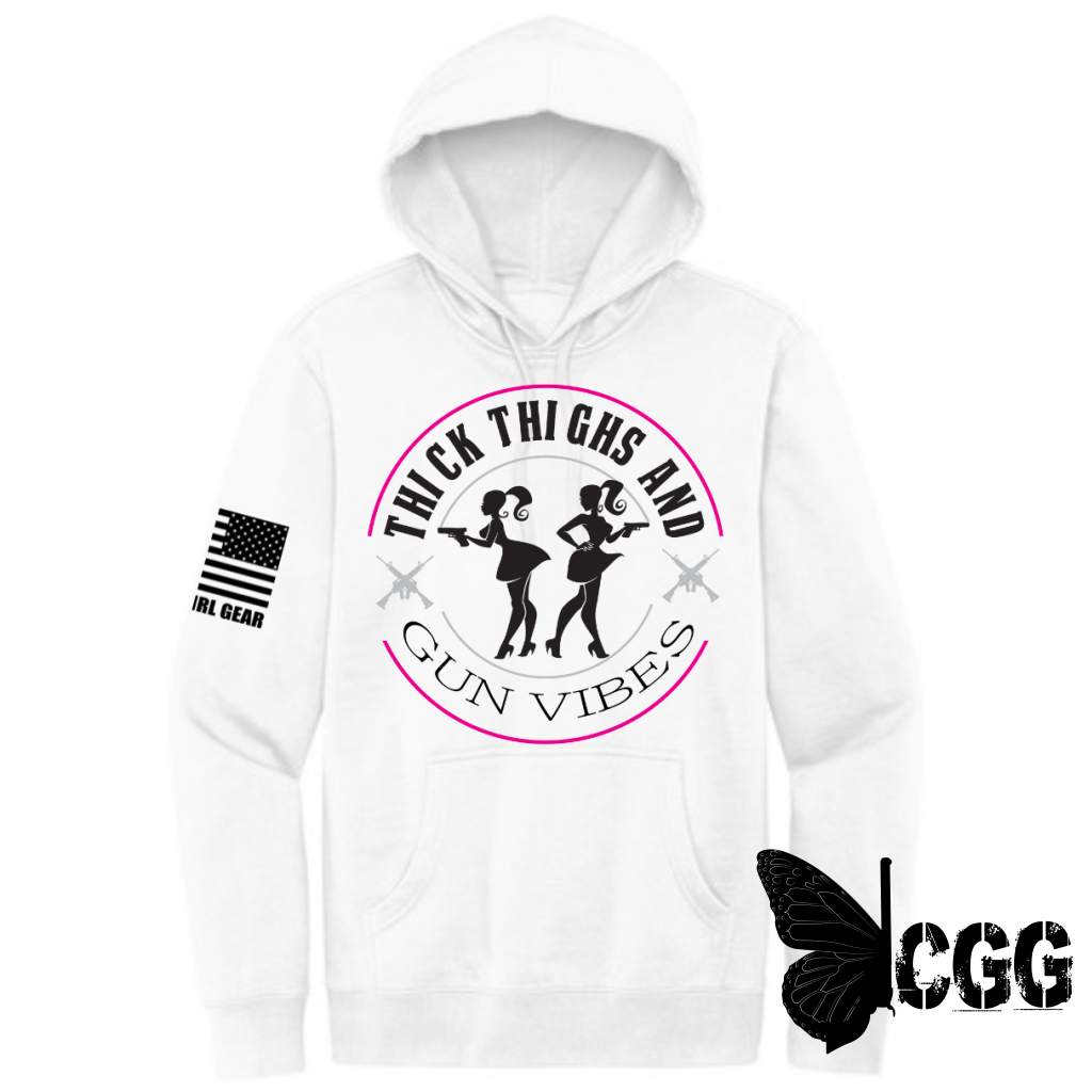 Thick Thighs Hoodie Xs / White