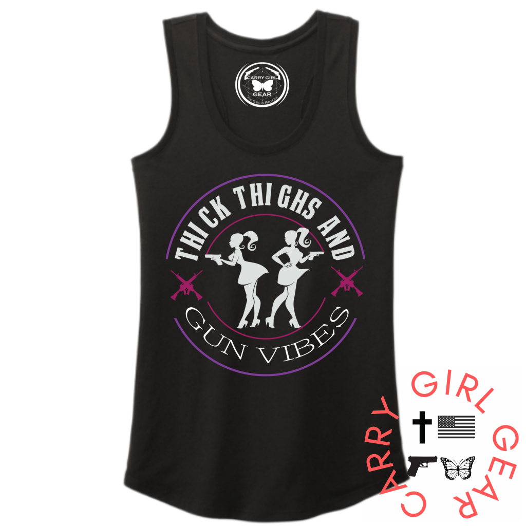 Thick Thighs Tank Top Xs / Black Tank Top