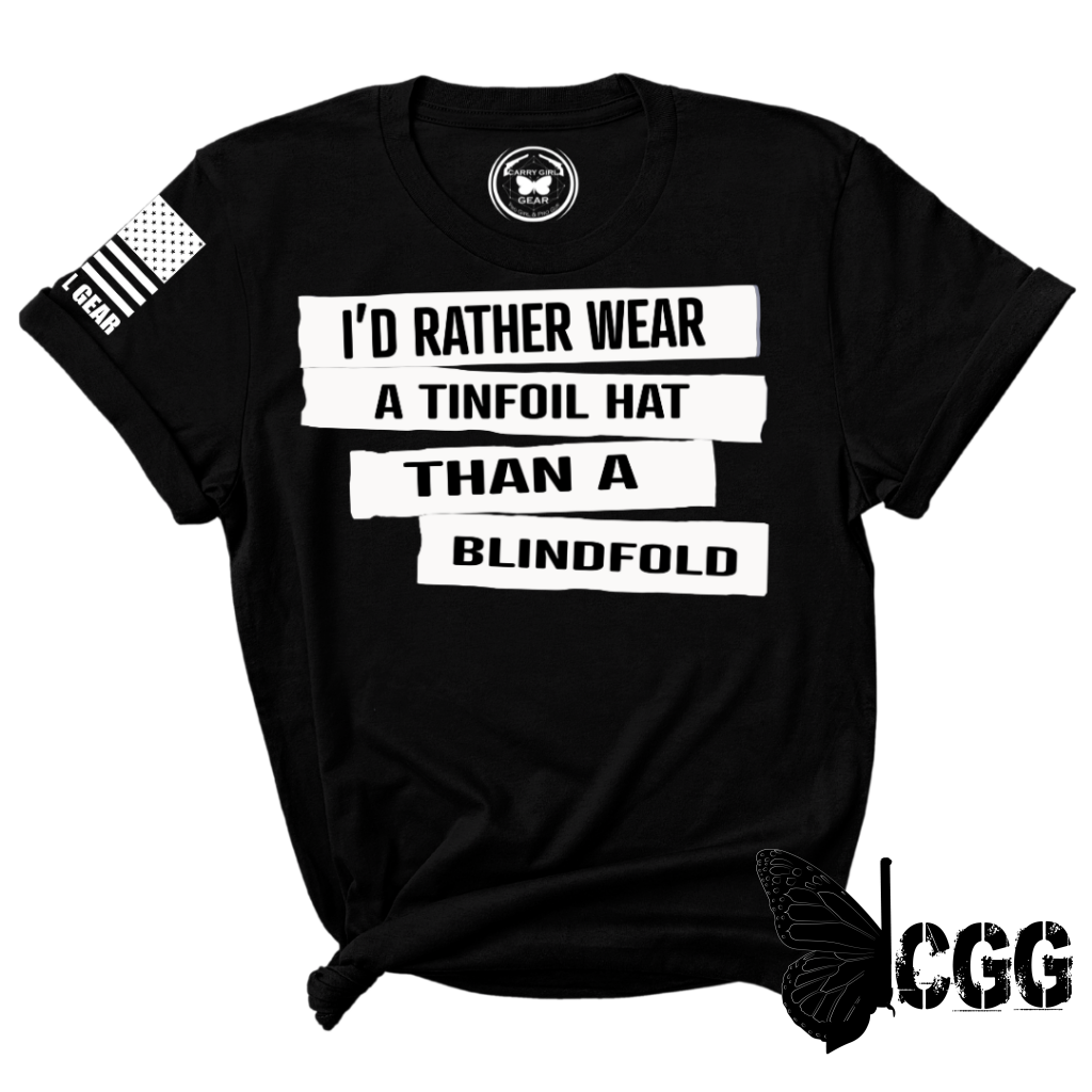 Tinfoil Hat Tee Xs / Black Unisex Cut Cgg Perfect