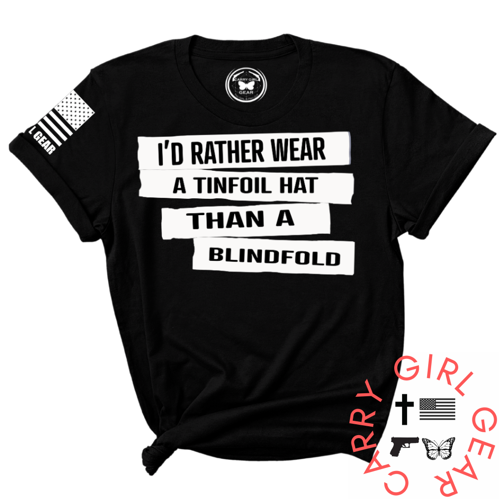 Tinfoil Hat Tee Xs / Black Unisex Cut Cgg Perfect