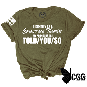 Told You So Tee Xs / Olive Unisex Cut Cgg Perfect Tee