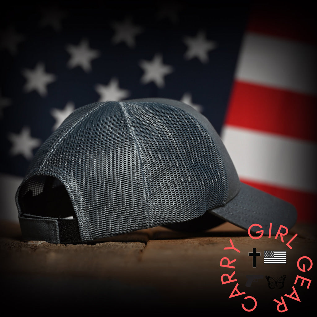Tonal Blue-Gray American Flag Hat Hats