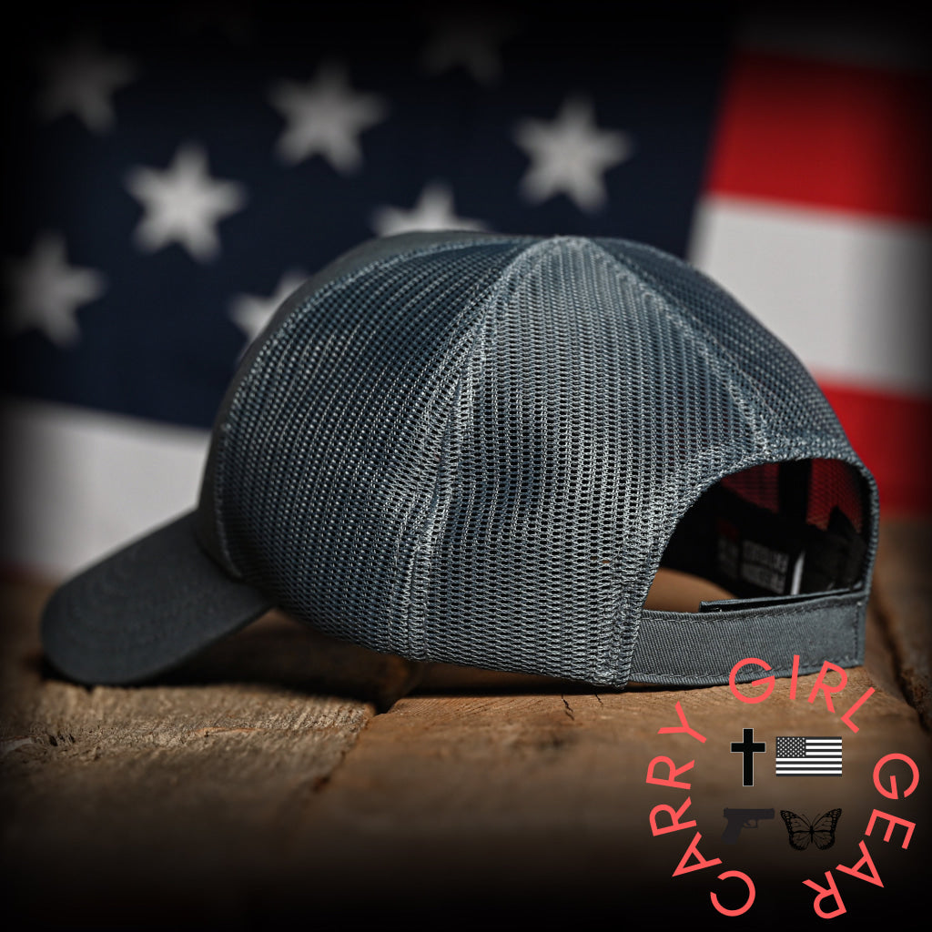 Tonal Blue-Gray American Flag Hat Hats