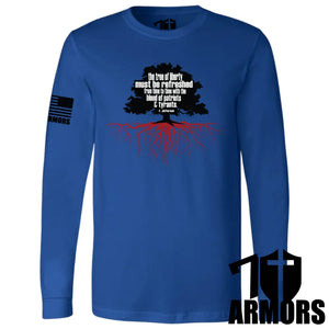 Tree Of Liberty Long Sleeve Sm / Royal Blue