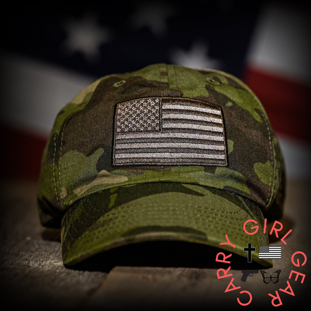 Tropic Multicam Full Fabric American Flag Range Hat Hats
