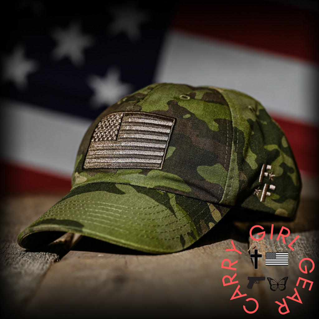 Tropic Multicam Full Fabric American Flag Range Hat Hats
