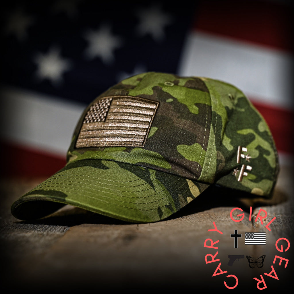 Tropic Multicam Full Fabric American Flag Range Hat Hats