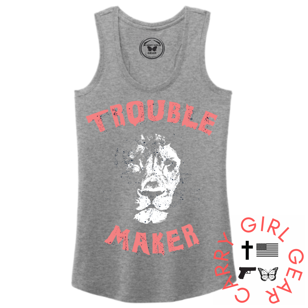 Trouble Maker Tank Top Xs / Gray Tank Top