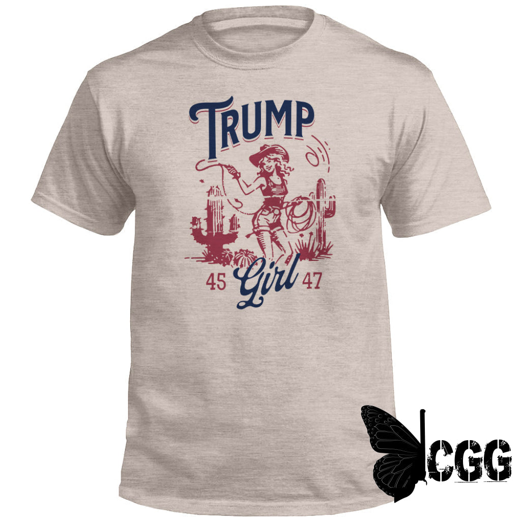 Trump Girl 45 47 (Front Print) Heather Cement / S Tee Nc - Apparel