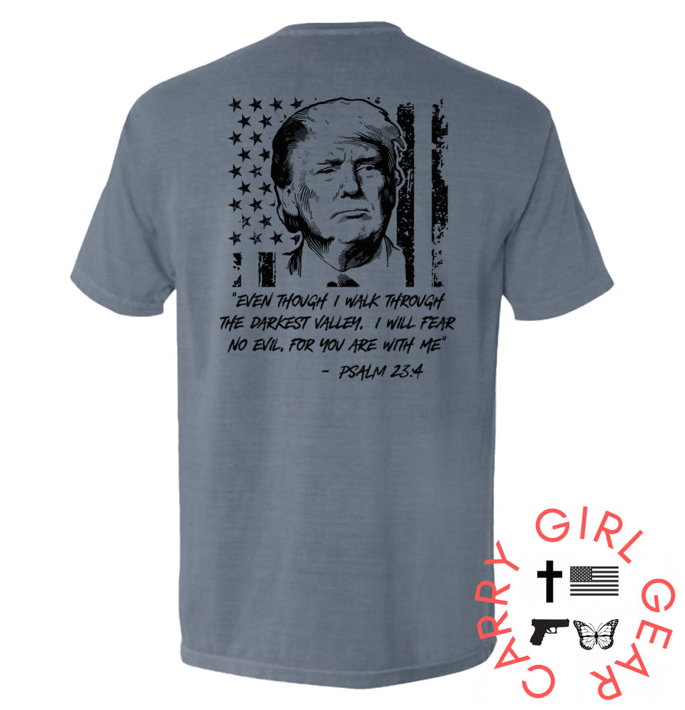 Trump Psalm 23-4 Blue Jean / S Comfort Colors Pocket Tee Nc - Apparel