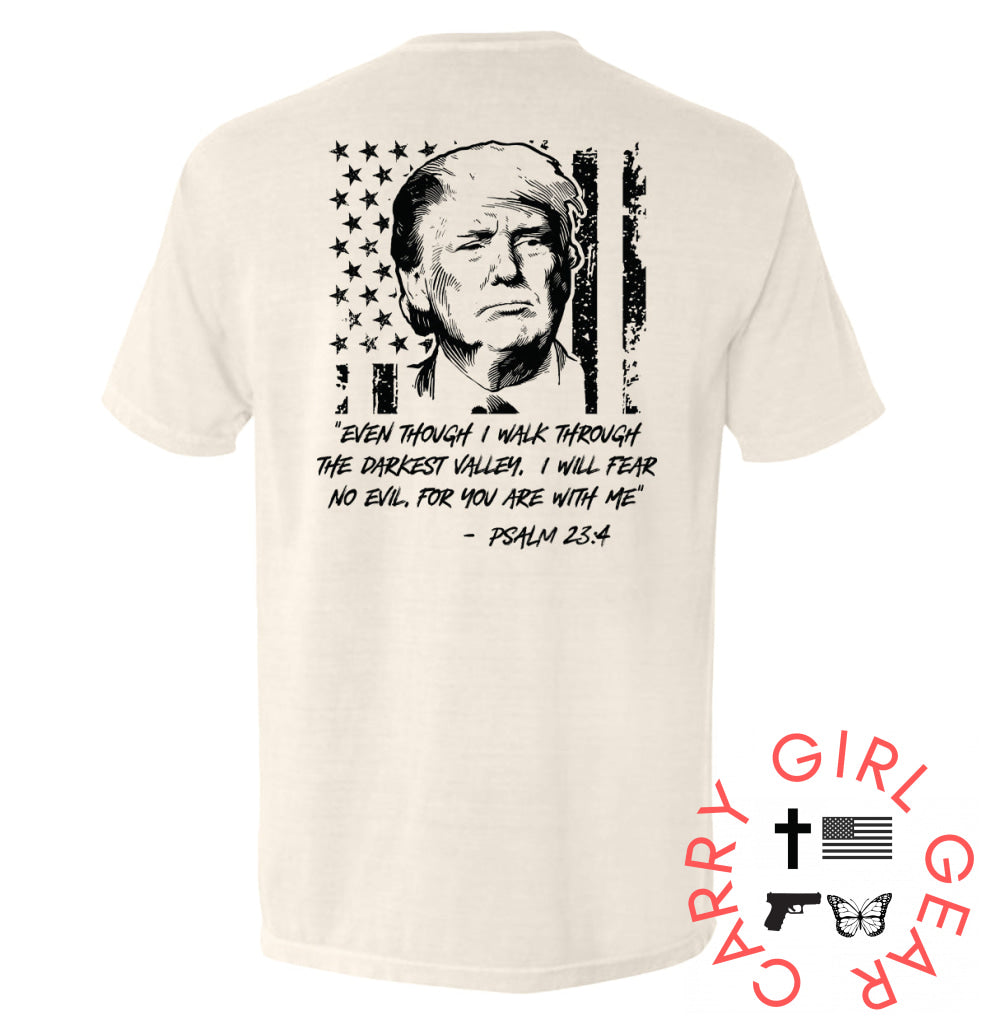 Trump Psalm 23-4 Ivory / S Comfort Colors Pocket Tee Nc - Apparel