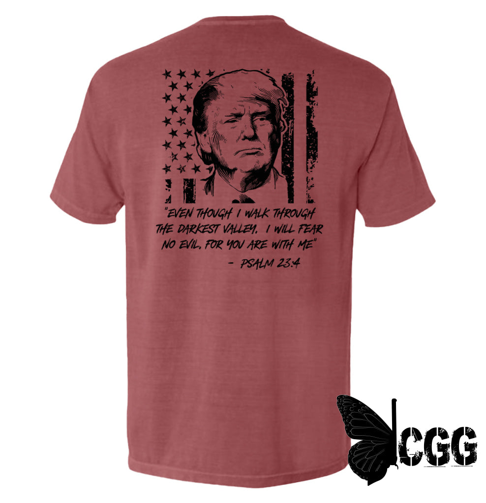 Trump Psalm 23-4 Crimson / S Comfort Colors Pocket Tee Nc - Apparel