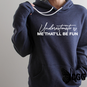 Underestimate Me Hoodie & Sweatshirt Pullover / Mauve Xs