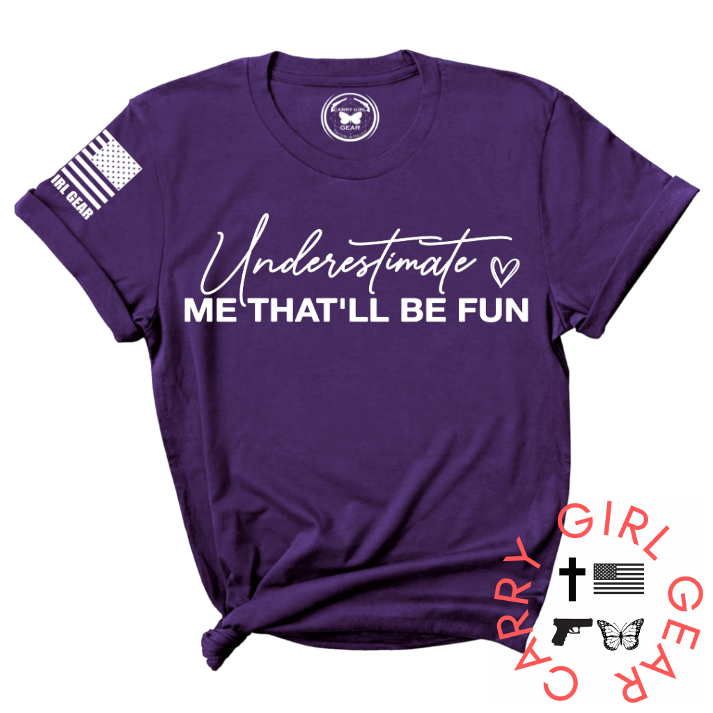 Underestimate Me Tee Xs / Purple Unisex Cut Cgg Perfect