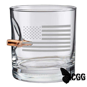 Us Flag Rocks Glass - 11Oz No Handmade