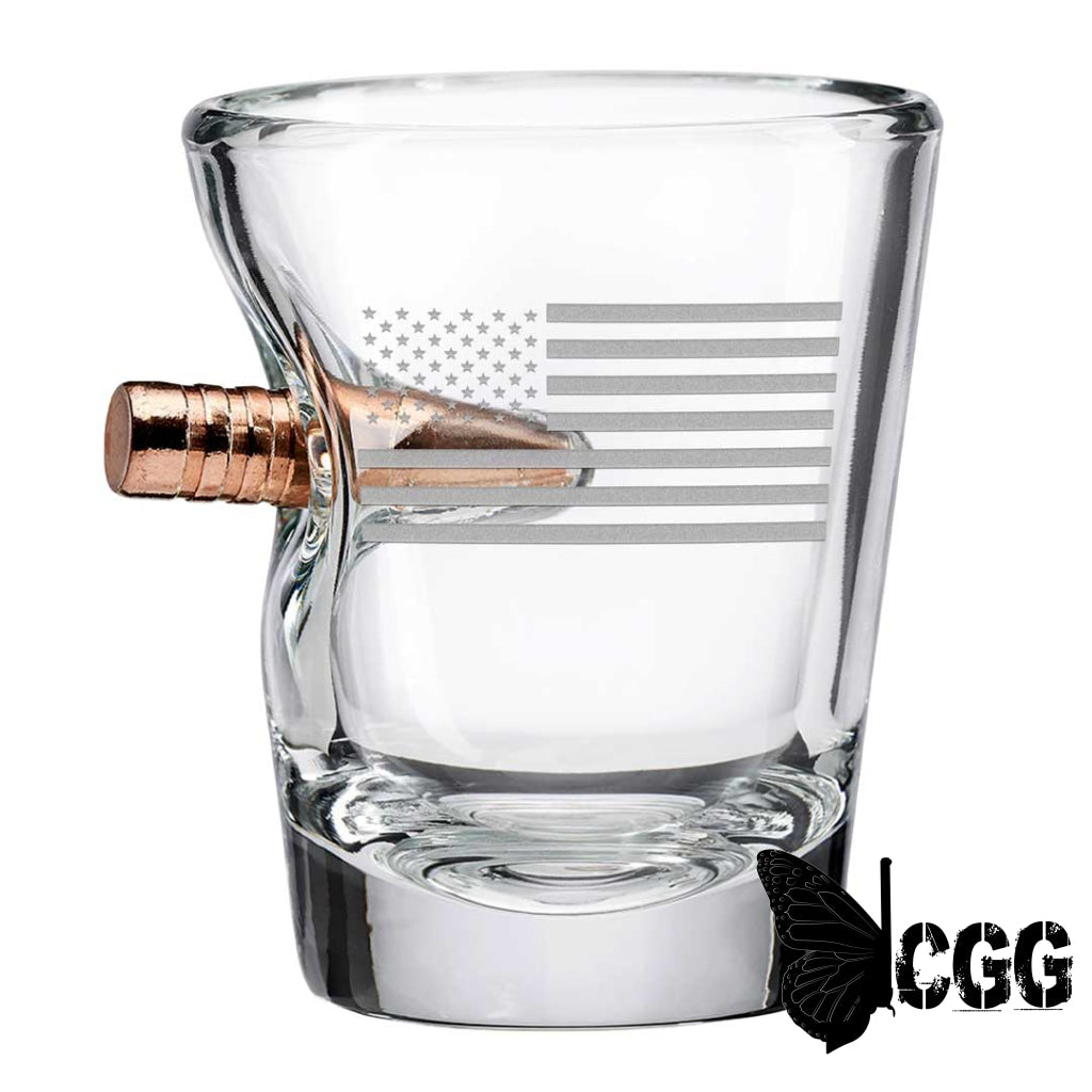 Us Flag Shot Glass - 2Oz