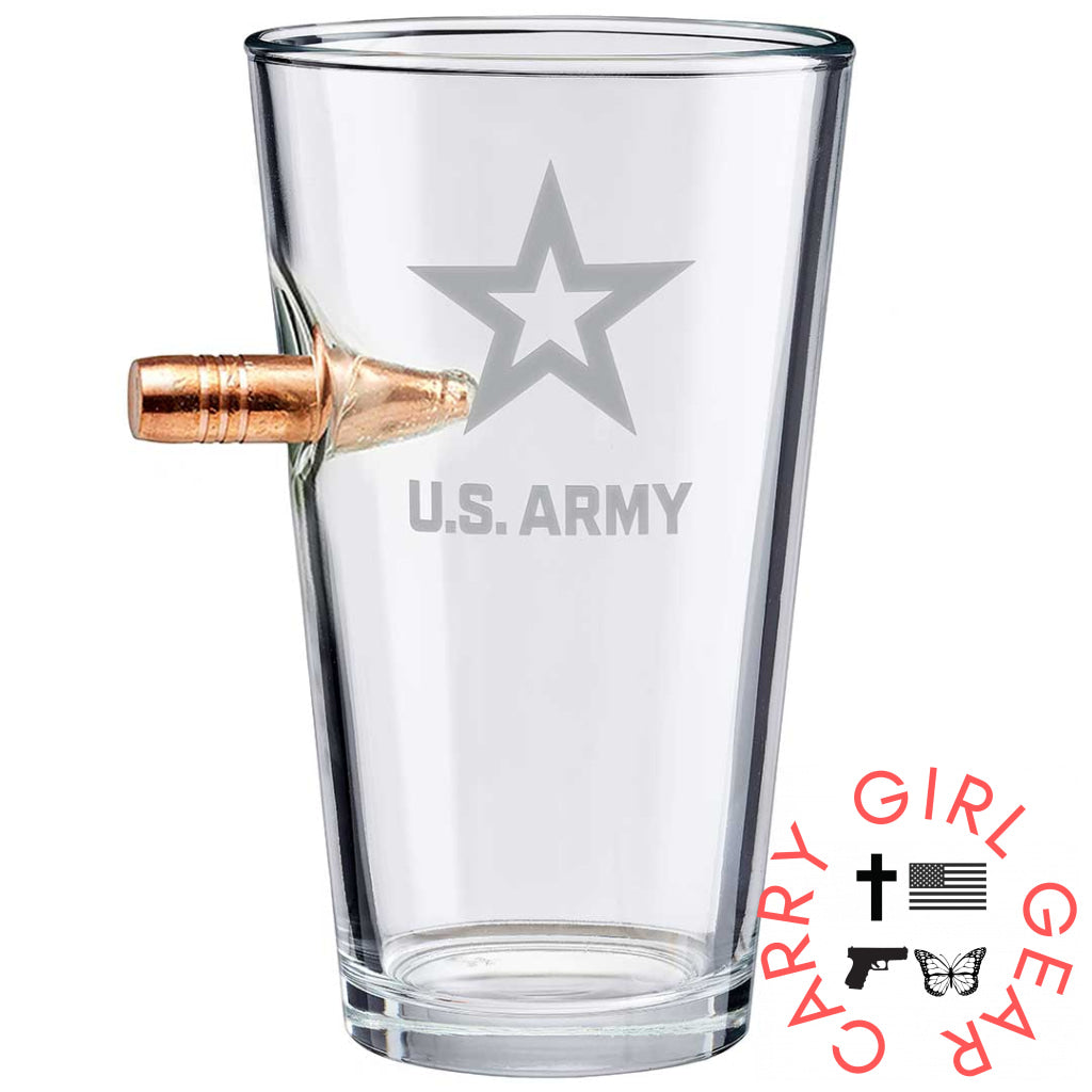 Us Military Glasses Bullet / Army 16Oz Pint Glass Handmade