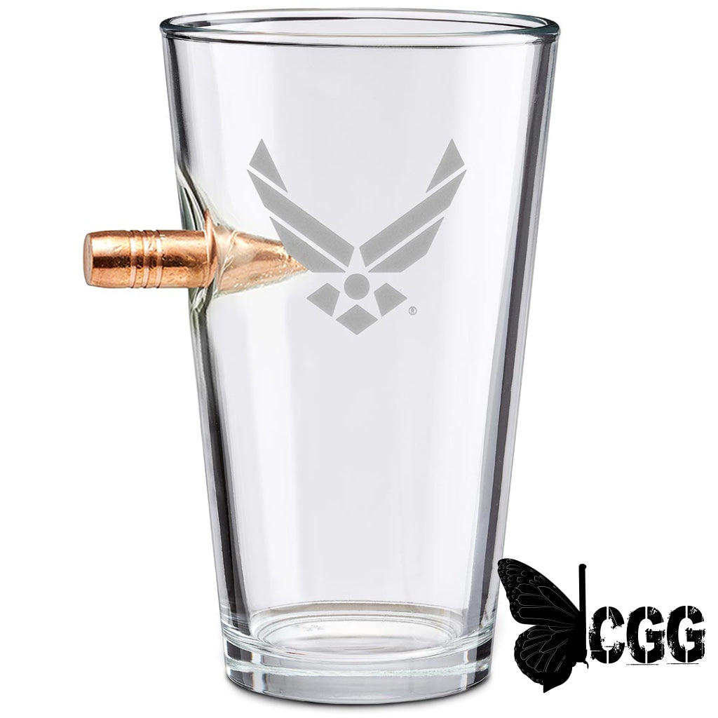 Us Military Glasses Bullet / Air Force 16Oz Pint Glass Handmade