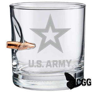 Us Military Glasses Bullet / Army 11Oz Rocks Glass Handmade