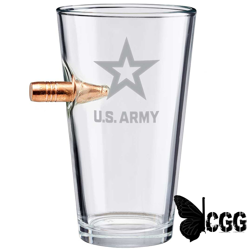 Us Military Glasses Bullet / Army 16Oz Pint Glass Handmade