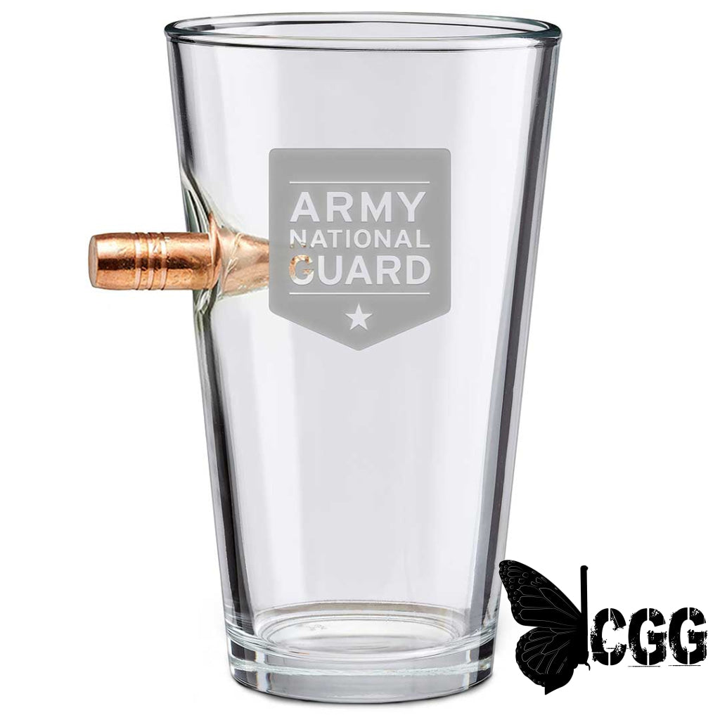 Us Military Glasses Bullet / Army National Guard 16Oz Pint Glass Handmade