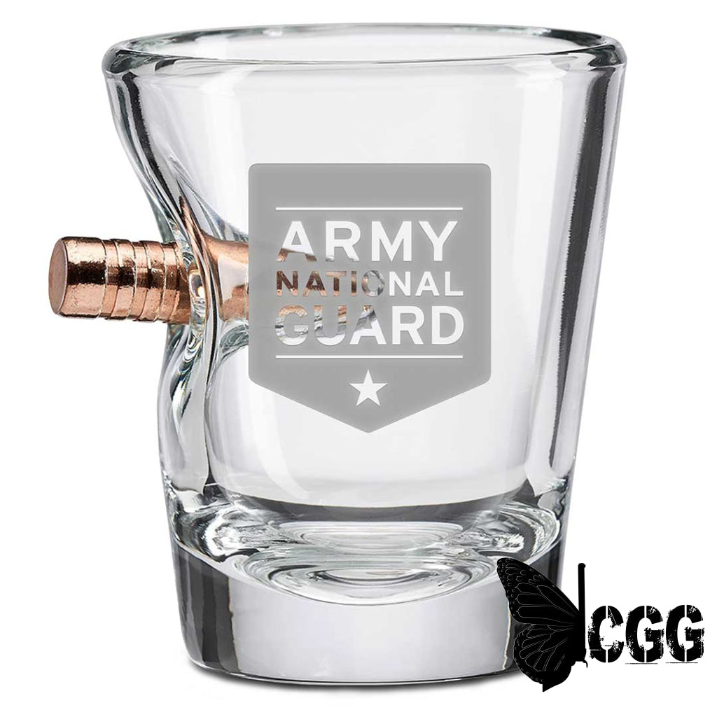 Us Military Glasses Bullet / Army National Guard 2Oz Shot Glass Handmade