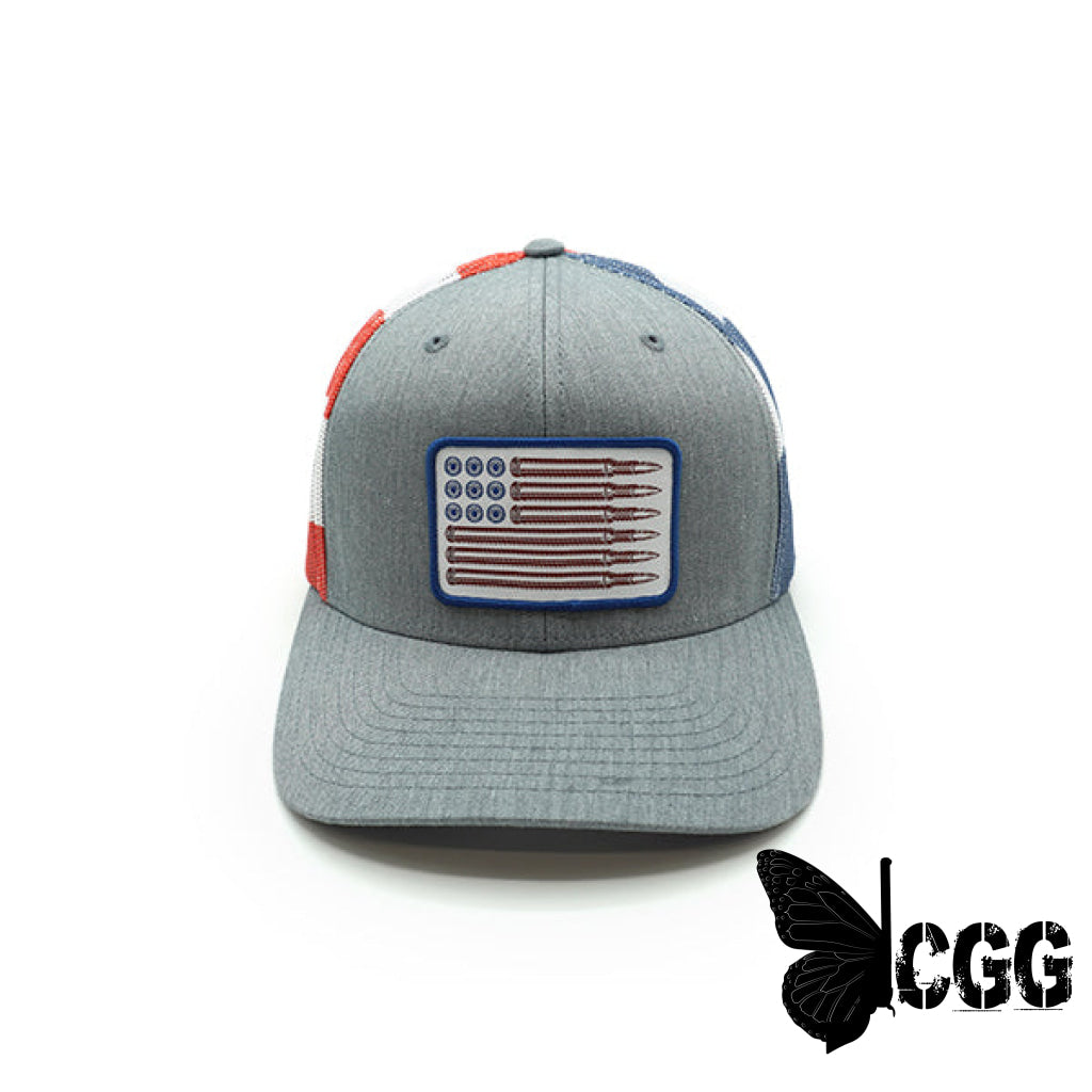 Usa Bullet Flag Woven Patch Hat Nc - Hats