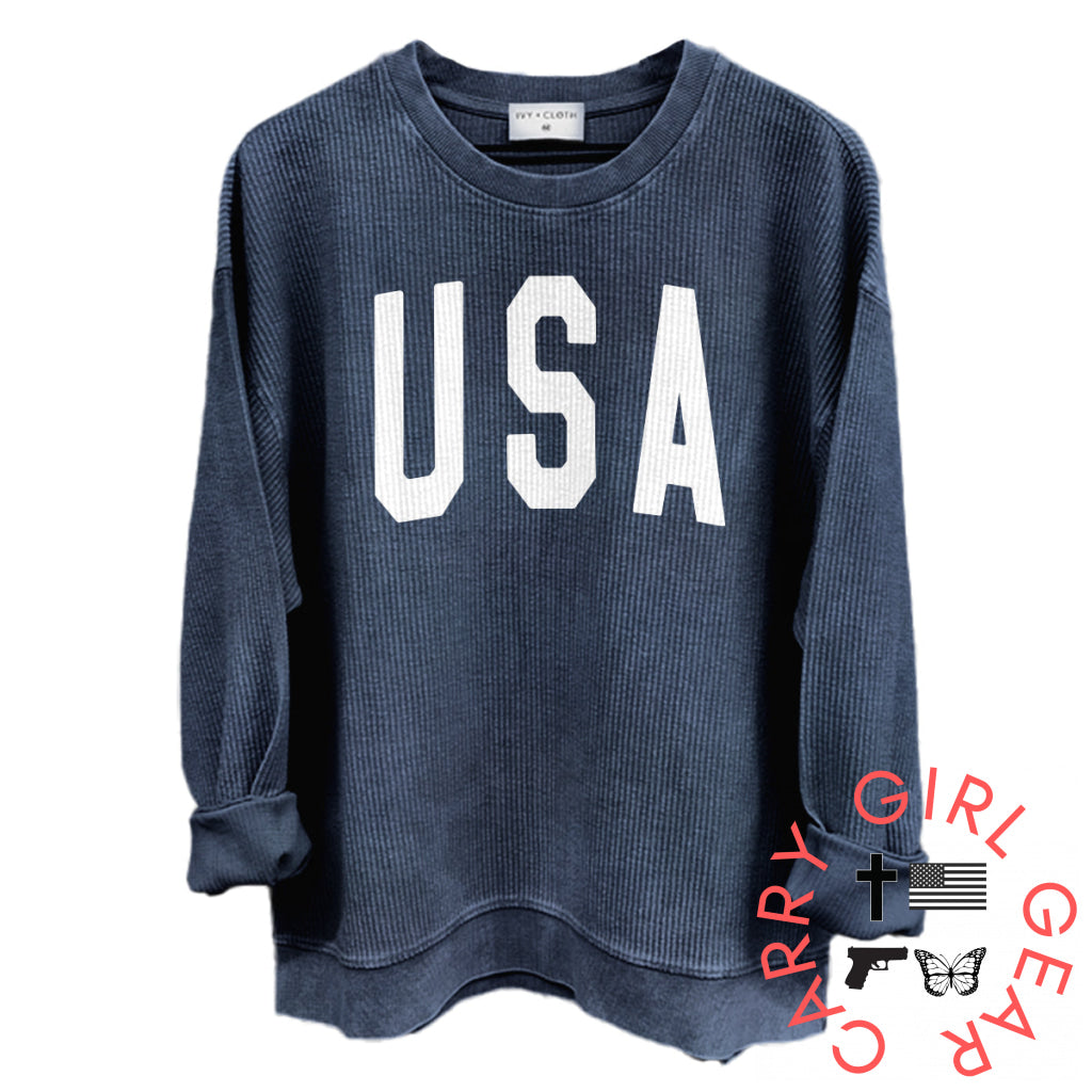 USA Collegiate Solid White (Front) NC - Apparel