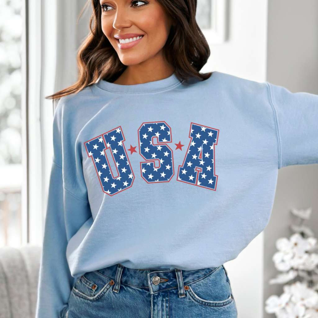 USA SWEATSHIRT SM / BABY BLUE Sweatshirt