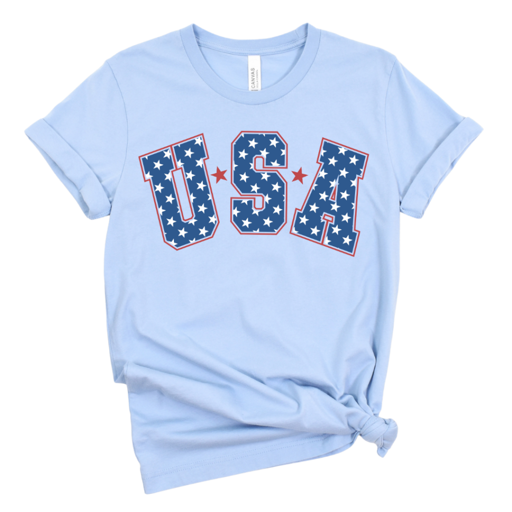 USA TEE BABY BLUE / XS T-Shirts